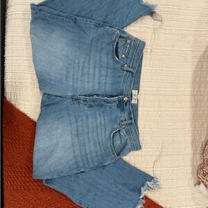 Free People Denim Blue Straight Leg Jeans